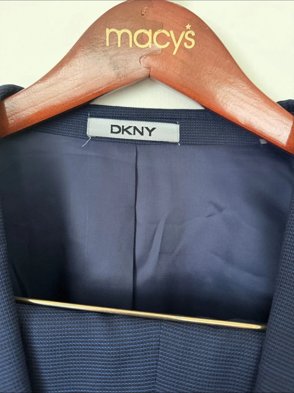DKNY Men's Navy Two-Button Suit